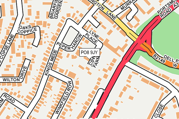 PO8 9JY map - OS OpenMap – Local (Ordnance Survey)