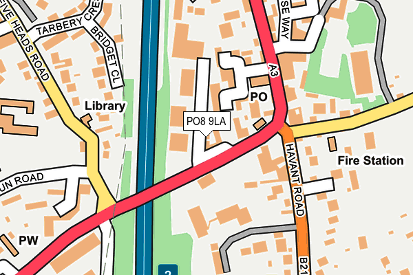 PO8 9LA map - OS OpenMap – Local (Ordnance Survey)