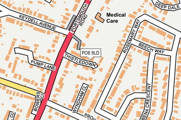 PO8 9LD map - OS OpenMap – Local (Ordnance Survey)