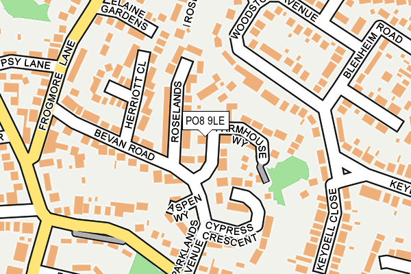 PO8 9LE map - OS OpenMap – Local (Ordnance Survey)