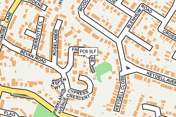 PO8 9LF map - OS OpenMap – Local (Ordnance Survey)