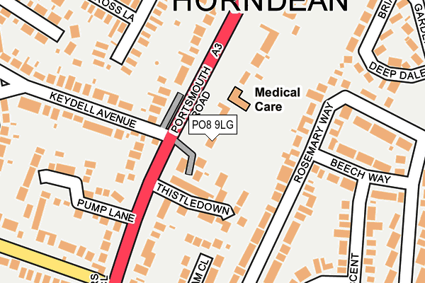 PO8 9LG map - OS OpenMap – Local (Ordnance Survey)