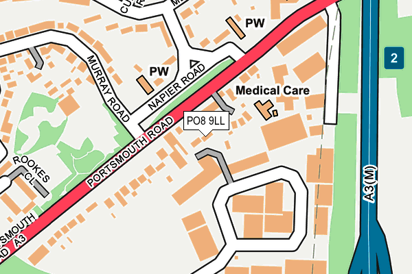 PO8 9LL map - OS OpenMap – Local (Ordnance Survey)