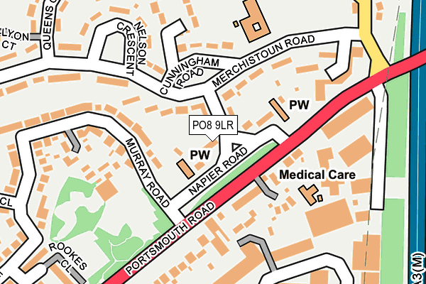 PO8 9LR map - OS OpenMap – Local (Ordnance Survey)