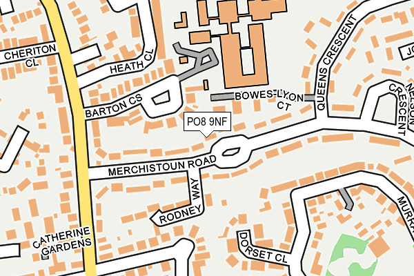 PO8 9NF map - OS OpenMap – Local (Ordnance Survey)