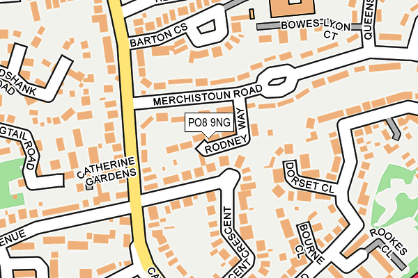 PO8 9NG map - OS OpenMap – Local (Ordnance Survey)