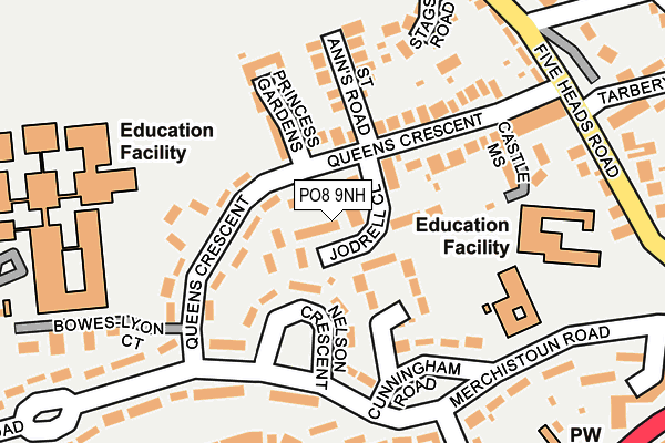 PO8 9NH map - OS OpenMap – Local (Ordnance Survey)