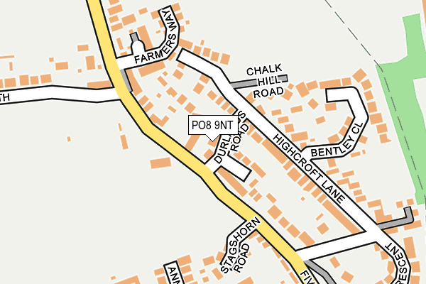 PO8 9NT map - OS OpenMap – Local (Ordnance Survey)
