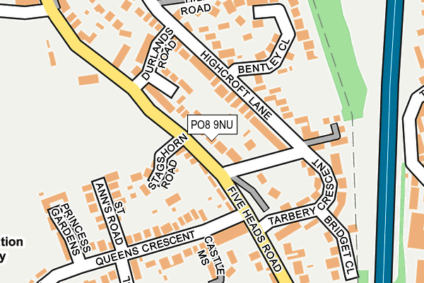 PO8 9NU map - OS OpenMap – Local (Ordnance Survey)