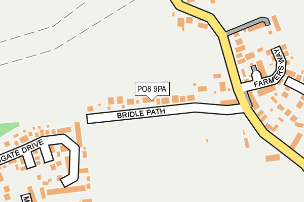 PO8 9PA map - OS OpenMap – Local (Ordnance Survey)