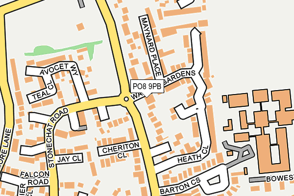 PO8 9PB map - OS OpenMap – Local (Ordnance Survey)