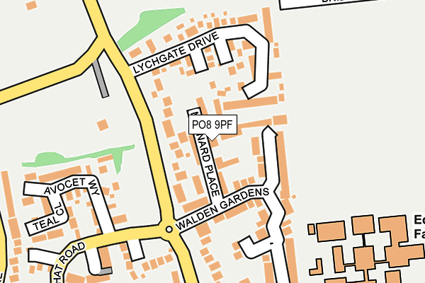 PO8 9PF map - OS OpenMap – Local (Ordnance Survey)