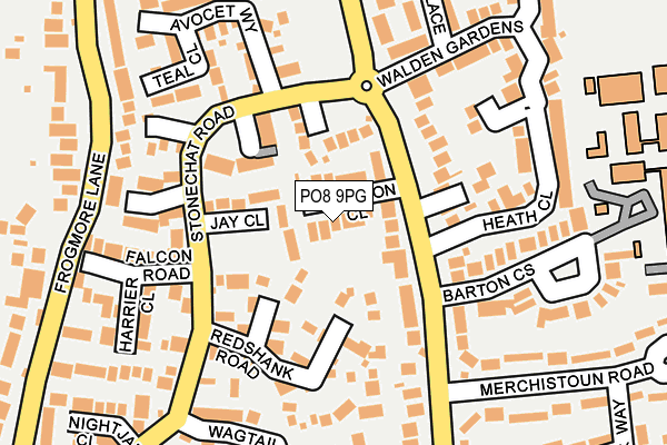 PO8 9PG map - OS OpenMap – Local (Ordnance Survey)