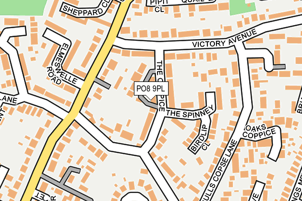 PO8 9PL map - OS OpenMap – Local (Ordnance Survey)