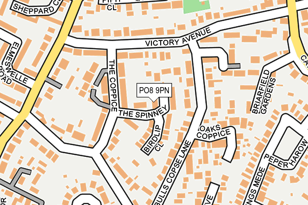 PO8 9PN map - OS OpenMap – Local (Ordnance Survey)