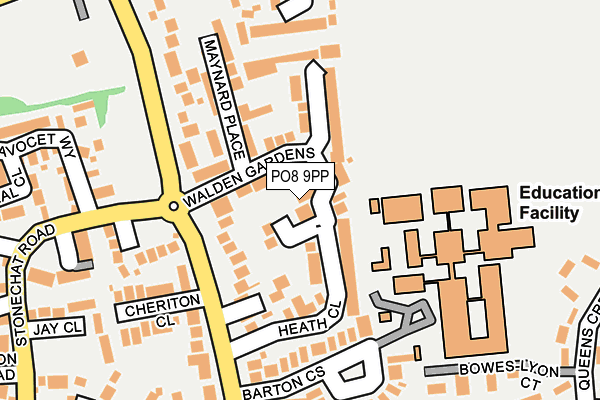 PO8 9PP map - OS OpenMap – Local (Ordnance Survey)