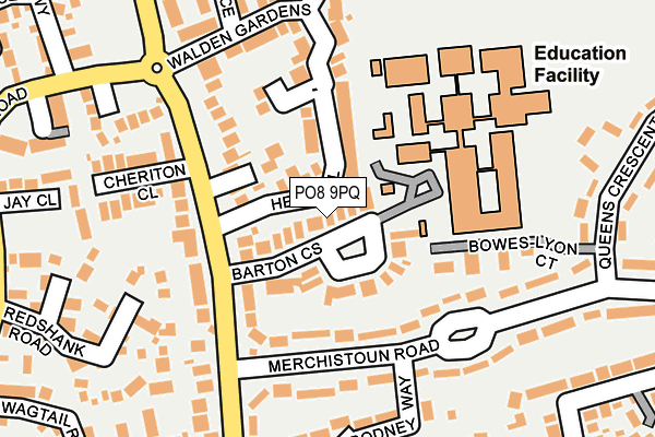 PO8 9PQ map - OS OpenMap – Local (Ordnance Survey)