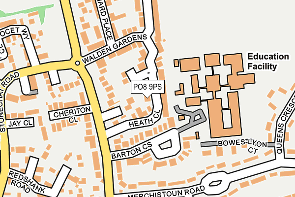 PO8 9PS map - OS OpenMap – Local (Ordnance Survey)