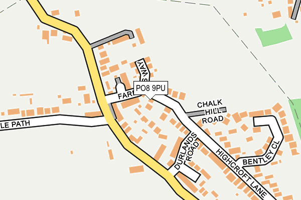 PO8 9PU map - OS OpenMap – Local (Ordnance Survey)