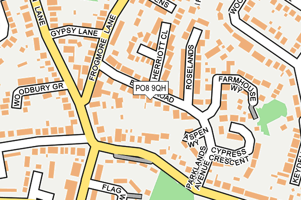 PO8 9QH map - OS OpenMap – Local (Ordnance Survey)