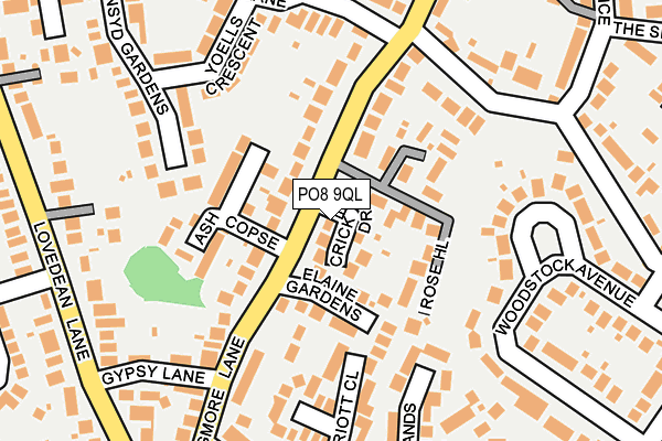 PO8 9QL map - OS OpenMap – Local (Ordnance Survey)