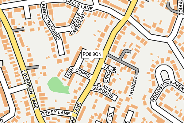 PO8 9QN map - OS OpenMap – Local (Ordnance Survey)