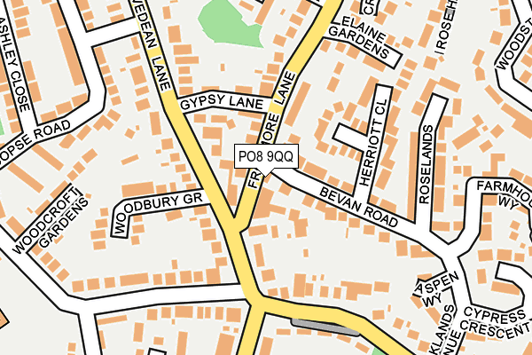 PO8 9QQ map - OS OpenMap – Local (Ordnance Survey)