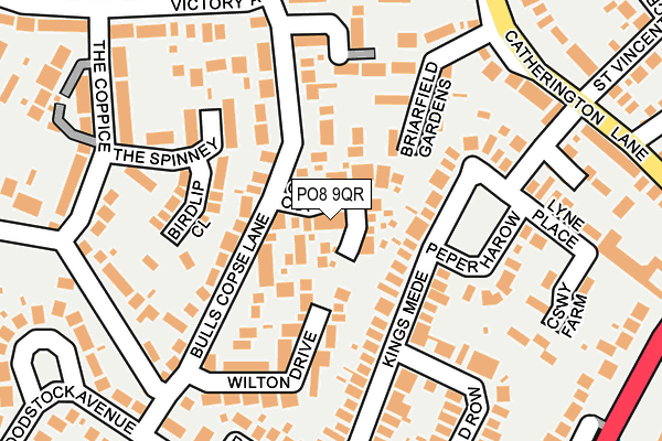 PO8 9QR map - OS OpenMap – Local (Ordnance Survey)