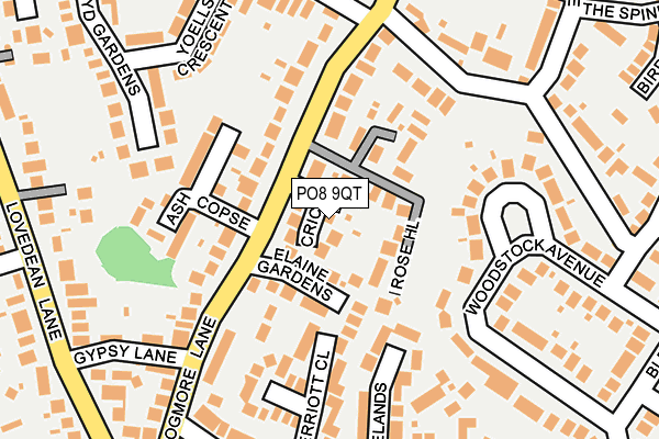 PO8 9QT map - OS OpenMap – Local (Ordnance Survey)