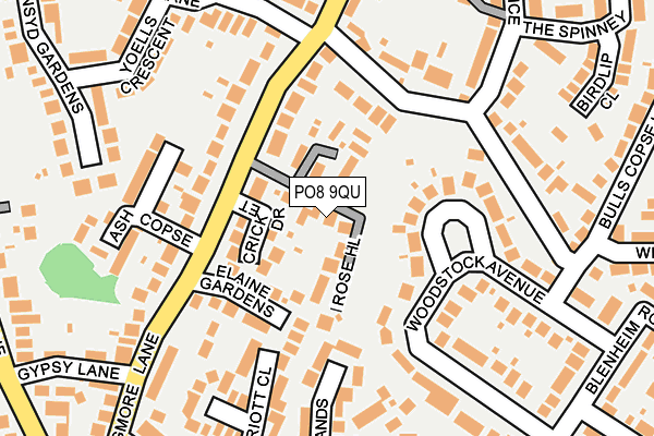 PO8 9QU map - OS OpenMap – Local (Ordnance Survey)
