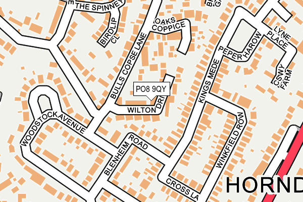 PO8 9QY map - OS OpenMap – Local (Ordnance Survey)