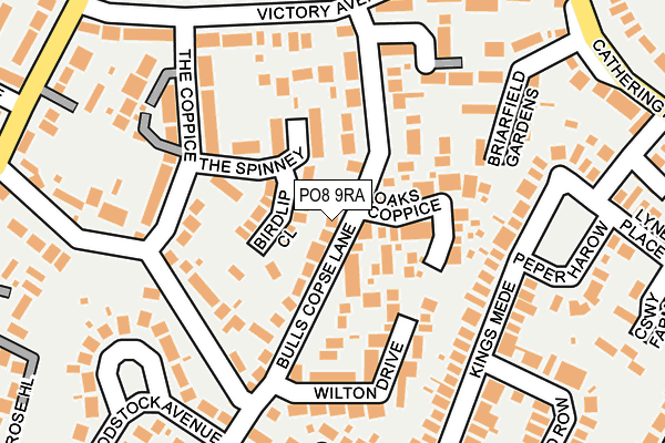 PO8 9RA map - OS OpenMap – Local (Ordnance Survey)