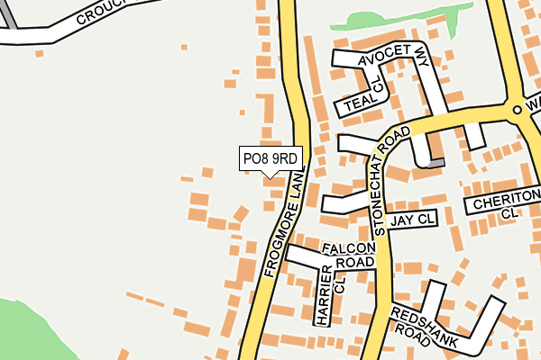 PO8 9RD map - OS OpenMap – Local (Ordnance Survey)