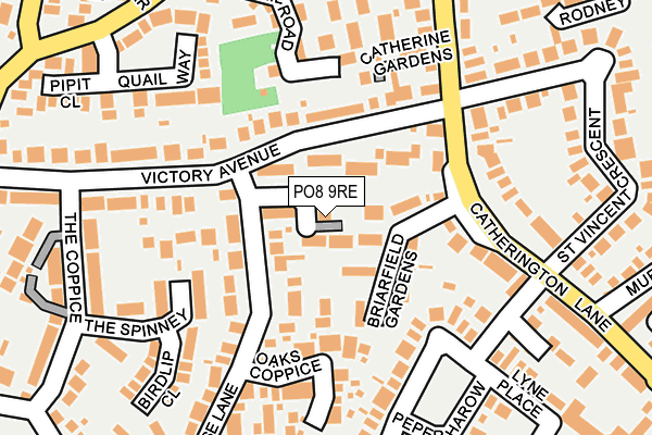 PO8 9RE map - OS OpenMap – Local (Ordnance Survey)