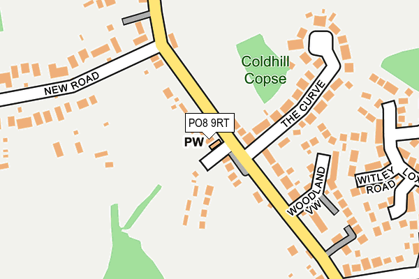 PO8 9RT map - OS OpenMap – Local (Ordnance Survey)