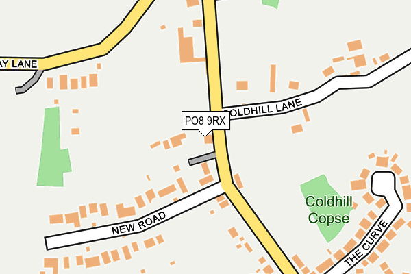 PO8 9RX map - OS OpenMap – Local (Ordnance Survey)
