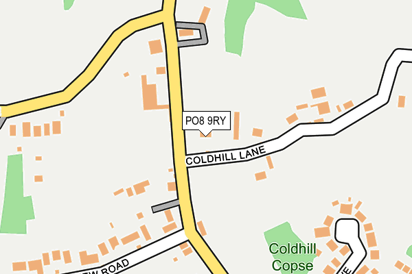 PO8 9RY map - OS OpenMap – Local (Ordnance Survey)