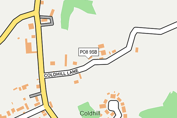 PO8 9SB map - OS OpenMap – Local (Ordnance Survey)