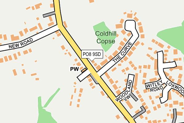 PO8 9SD map - OS OpenMap – Local (Ordnance Survey)