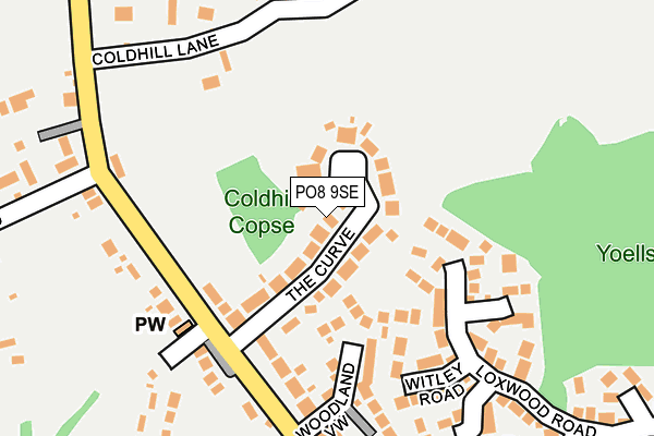 PO8 9SE map - OS OpenMap – Local (Ordnance Survey)