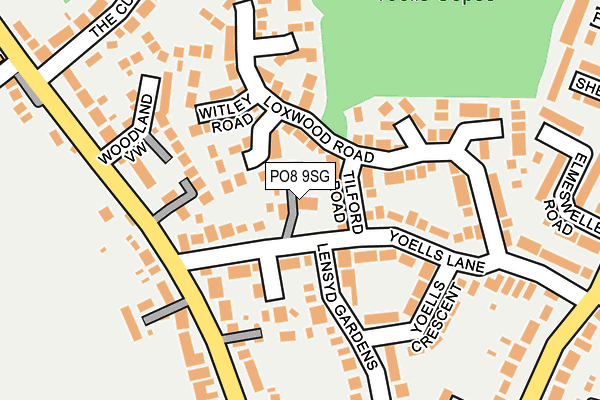 PO8 9SG map - OS OpenMap – Local (Ordnance Survey)