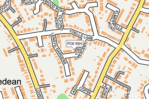PO8 9SH map - OS OpenMap – Local (Ordnance Survey)