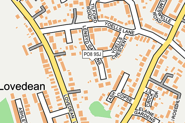PO8 9SJ map - OS OpenMap – Local (Ordnance Survey)