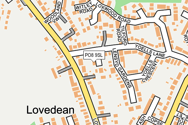 PO8 9SL map - OS OpenMap – Local (Ordnance Survey)