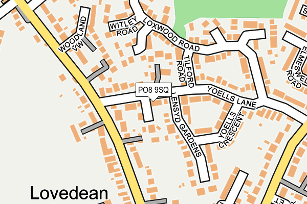 PO8 9SQ map - OS OpenMap – Local (Ordnance Survey)