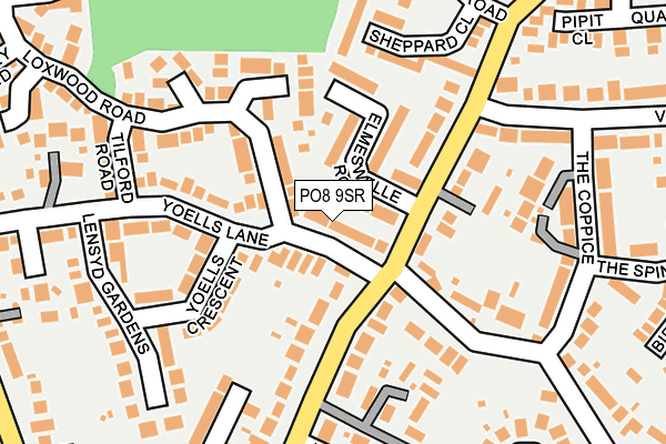PO8 9SR map - OS OpenMap – Local (Ordnance Survey)