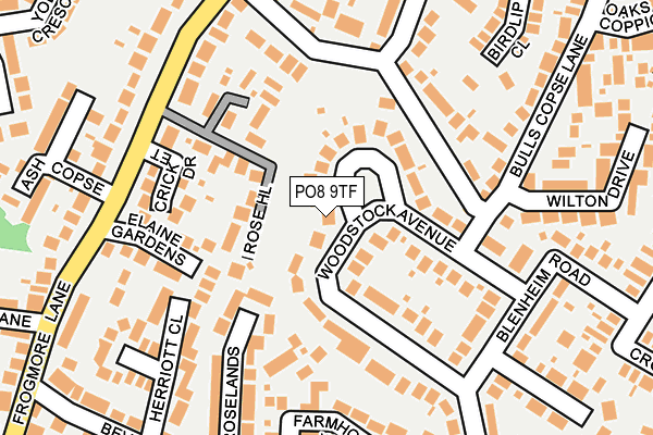 PO8 9TF map - OS OpenMap – Local (Ordnance Survey)