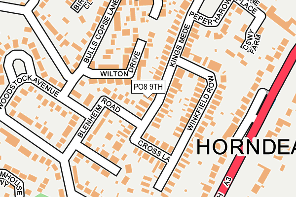 PO8 9TH map - OS OpenMap – Local (Ordnance Survey)