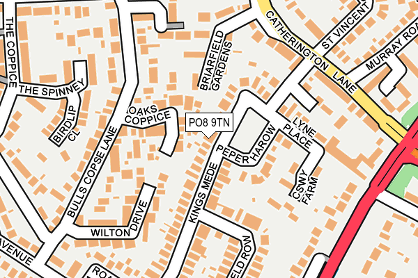 PO8 9TN map - OS OpenMap – Local (Ordnance Survey)