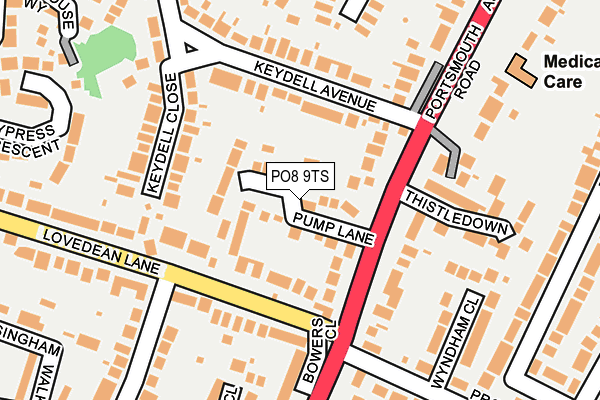 PO8 9TS map - OS OpenMap – Local (Ordnance Survey)